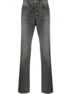 Saint Laurent Faded Effect Jeans In Grey