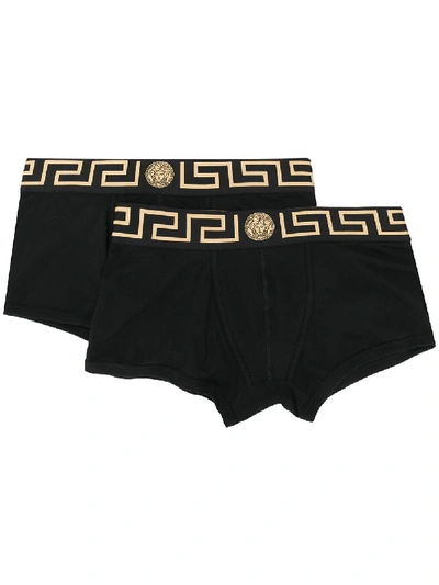 Versace Logo Boxer In Black