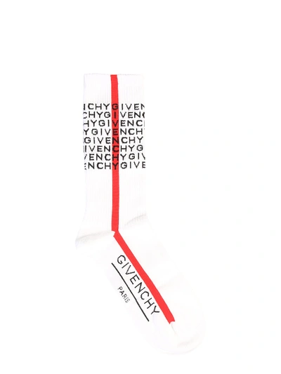 Givenchy Branded Socks In White