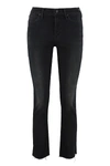 Mother Looker Kimper Womens Denim High Waisted Skinny Jeans In Black