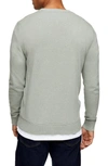 Topman Twisted Classic Fit Crewneck Sweater In Green
