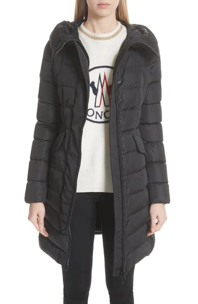 Moncler Grive Hooded Down Coat In Navy