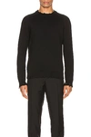 Saint Laurent Distressed-effect Crew Neck Jumper In Black
