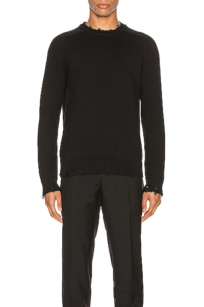 SAINT LAURENT USED DETAIL CREWNECK,SLAU-MK22