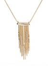 ALEXIS BITTAR SPIKED FRAMED LONG PENDANT NECKLACE,AB94N022200