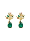 ANABELA CHAN 'MINI POSIE' EMERALD EARRINGS