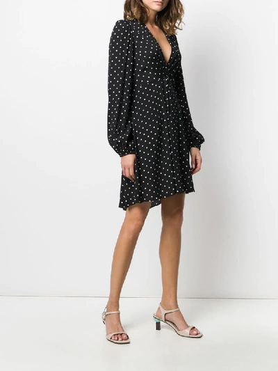 Pinko Polka Dot Print Dress In Black