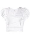Isabel Marant Étoile April Ruffle Trimmed Top In White