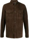 AJMONE SUEDE BUTTON SHIRT