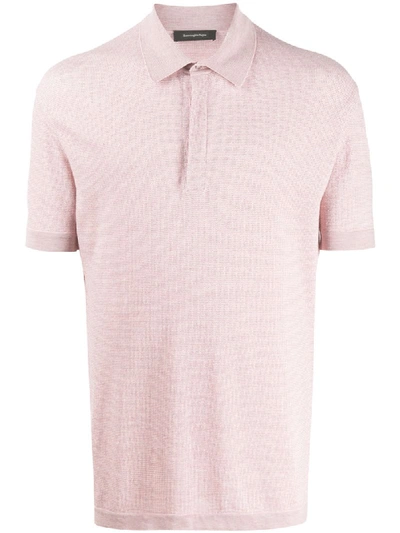Ermenegildo Zegna Plain Polo Shirt In Pink