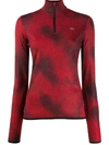 Calvin Klein Patterned Rear Logo Print Performance Sweatshirt In Black