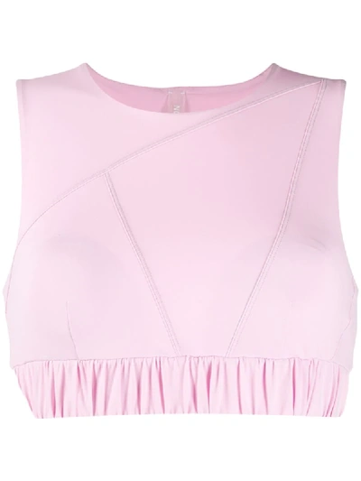 No Ka'oi Open Back High Neck Sports Bra In Pink