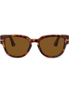 Persol Tortoiseshell Square-frame Sunglasses In Brown