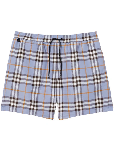 Burberry Martin Vintage Checked Swim Shorts In Blue