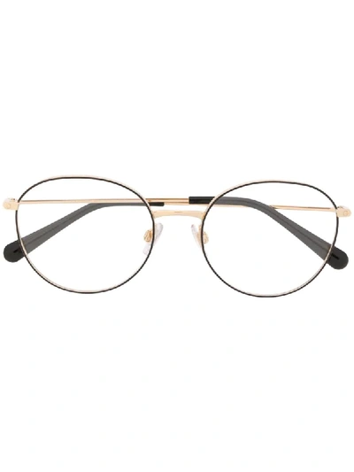 Dolce & Gabbana Aviator Glasses In Gold