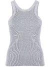 Totême Toteme Grey Espera Rib Tank Top In Grey