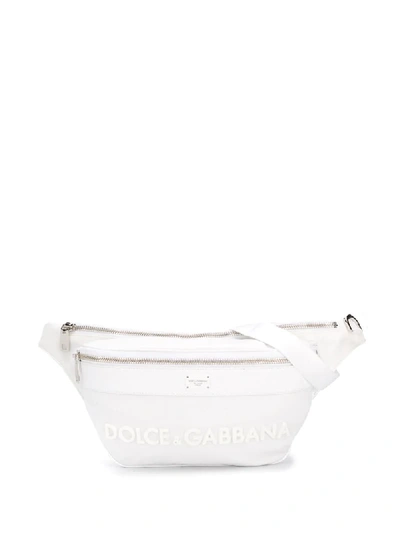 Dolce & Gabbana Pouch With Logo In White