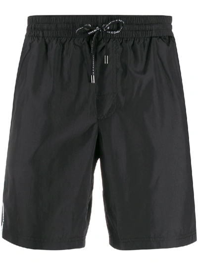 Dolce & Gabbana Short Plain Swimming Shorts In Black