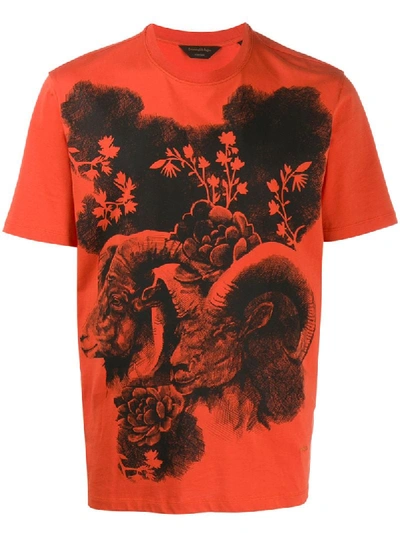 Ermenegildo Zegna Klassisches T-shirt In Orange