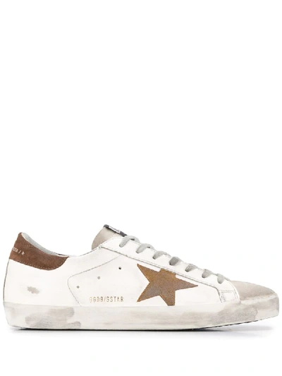 Golden Goose Superstar Burnished Sneakers In White