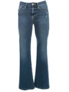 Frame Le Crop Mini Boot Mid-rise Flared Jeans In Packard Ribs