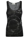 SAINT LAURENT SAINT LAURENT GLITTER SWIRL PRINT TANK TOP