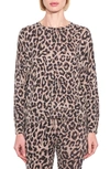 SUNDRY LEOPARD PRINT CREWNECK SWEATER,F19-77A-369