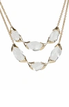 ALEXIS BITTAR ENCASED PEBBLE DOUBLE STRAND NECKLACE,AB94N017000