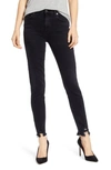 AGOLDE SOPHIE HIGH WAIST DESTROYED HEM ANKLE SKINNY JEANS,A123B-1158