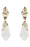 ALEXIS BITTAR CRUMPLED METAL DROP CLIP EARRINGS,AB94E041000