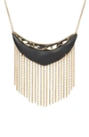 ALEXIS BITTAR CRUMPLED METAL FRINGE BIB NECKLACE,AB94N019200