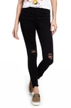 ARTICLES OF SOCIETY HILARY HIGH WAIST RIPPED ANKLE SKINNY JEANS,4044PLB-439