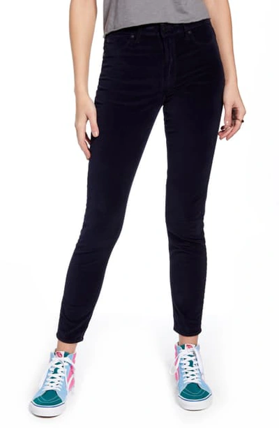 Articles Of Society Hilary High Waist Velveteen Ankle Skinny Jeans In Mcneeley