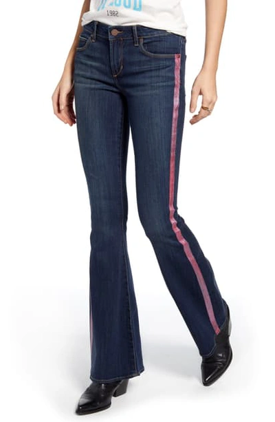 Articles Of Society Faith Side Stripe Flare Jeans In Spencer