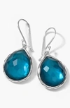 Ippolita Sterling Silver Wonderland Malibu Mother-of-pearl & Clear Quartz Doublet Drop Earrings In Silver/ Malibu