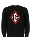 DOLCE & GABBANA DOLCE & GABBANA LOGO INTARSIA SWEATER