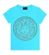 VERSACE EMBELLISHED STRETCH-COTTON T-SHIRT,P00445463