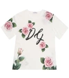 DOLCE & GABBANA 花卉棉质T恤,P00448476