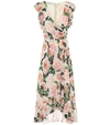 COSTARELLOS SELISA FLORAL GEORGETTE MIDI DRESS,P00431000