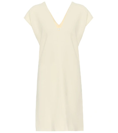 The Row Perry Stretch-crêpe Dress In Vanilla