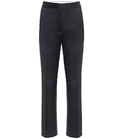 Stella Mccartney Mid-rise Straight Wool Trousers In Black