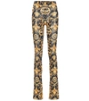VERSACE PRINTED STRETCH-JERSEY trousers,P00444974