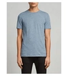 Allsaints Tonic Crewneck Cotton-jersey T-shirt In Pebble Grey