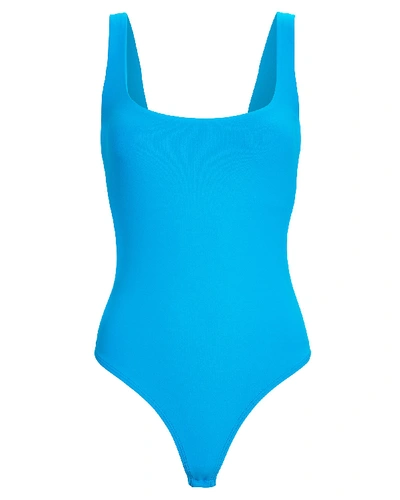 Alix Nyc Mott Stretch Jersey Bodysuit In Azure