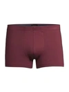 Hanro Men's Cotton Superior Boxer Briefs In Bordeaux