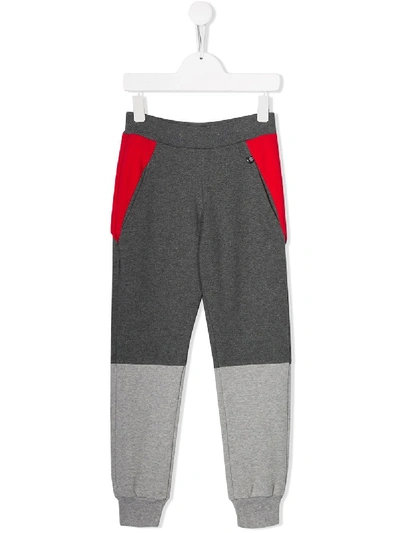 Philipp Plein Junior Kids' Statement Track Trousers In Grey