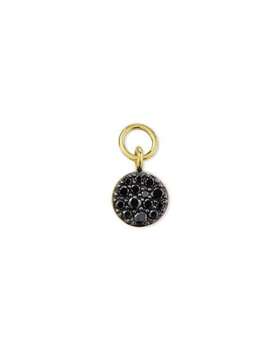 Jude Frances 18k Petite Pave Black Diamond Circle Earring Charm, Single In Gold