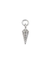 JUDE FRANCES 18K WHITE GOLD PETITE DIAMOND DAGGER EARRING CHARM, SINGLE,PROD224120303