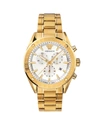 VERSACE MEN'S 44MM CHRONOGRAPH GOLD IP BRACELET WATCH,PROD227190370