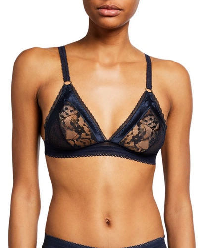 Stella Mccartney Stephanie Cherishing Soft-cup Bra In Navy